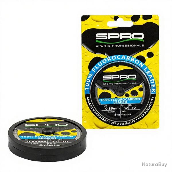 Fils fluorocarbone SPRO 100% Fluorocarbon leader � 0.65mm