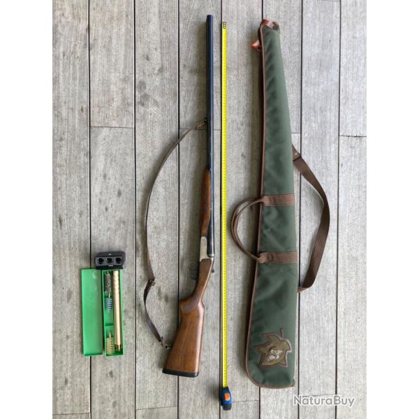 Fusil juxtapos� Zabala avec housse, bandouli�re et les 5 chokes