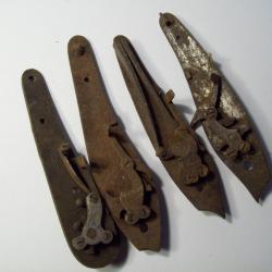 4 platines fusil chasse pour pi&egrave;ces d&eacute;tach&eacute;es ressort vis et autre