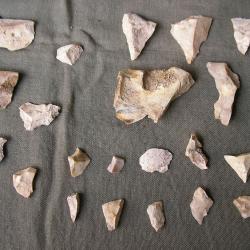 LOT DE SILEX LOT DE 21 SILEX DE TRAVAIL &Eacute;POQUE PR&Eacute;HISTOIRE