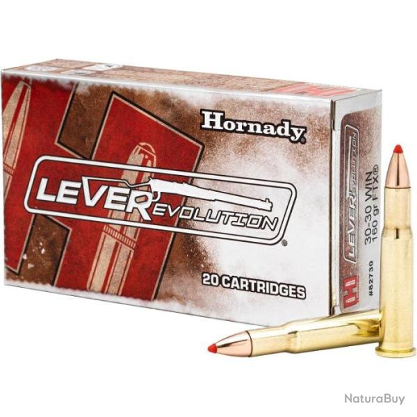 Balles Hornady Lever Evolution 30-30 Win. 160GR FTX LVREV