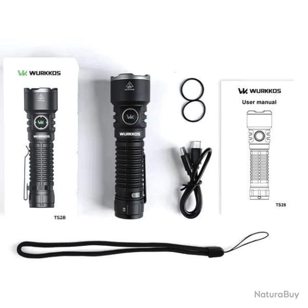 Lampe Torche TS28 21700 Luminosit� 3200Lm Travaux *Ench�re* Performance Optimis�e Wurkkos