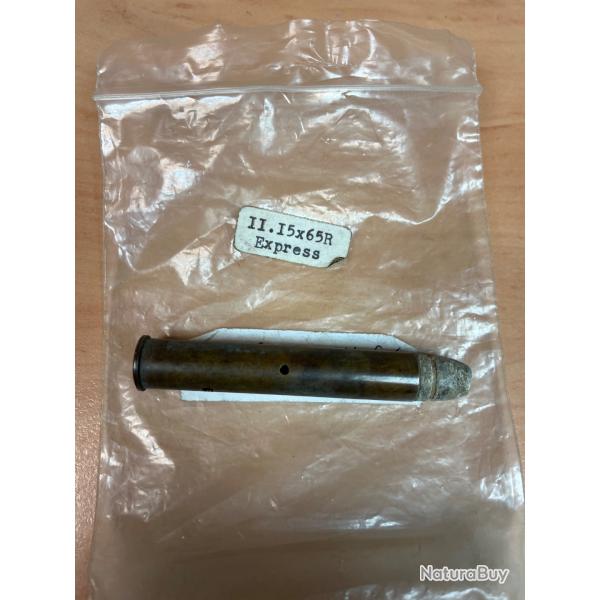 Balle 11,15x65R  Pour collection.