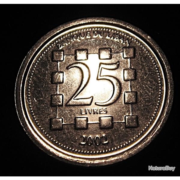 Liban, piece de 25 livres 2002 ttb