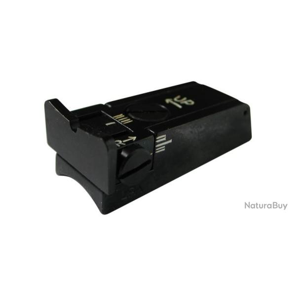 Hausse r�glable - ajustable en hauteur et d�rive par vis crant�e - LPA