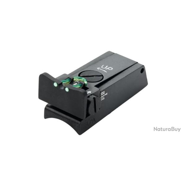 Hausse R�glable - ajustable en hauteur et d�rive par vis crant�e - fibre optique - LPA