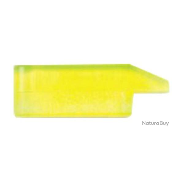Guidon rectangulaire lumineux base plane / montage sur lumi�re JAUNE - pour arme de chasse