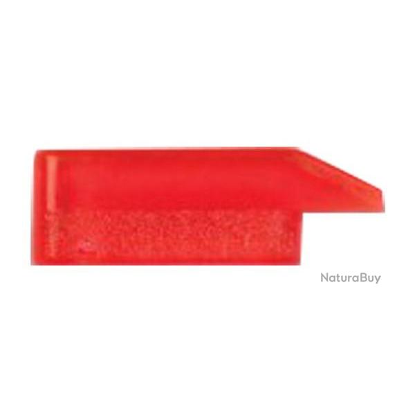 Guidon rectangulaire lumineux base plane / montage sur lumi�re ROUGE - pour arme de chasse