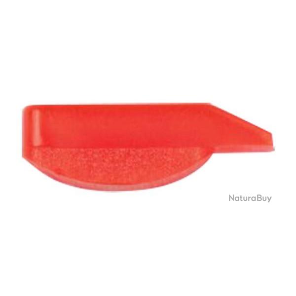 Guidon rectangulaire lumineux base arrondie/ montage sur lumi�re ROUGE - pour arme de chasse