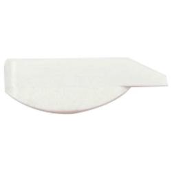 Guidon rectangulaire lumineux base arrondie/ montage sur lumi&egrave;re BLANC - pour arme de chasse