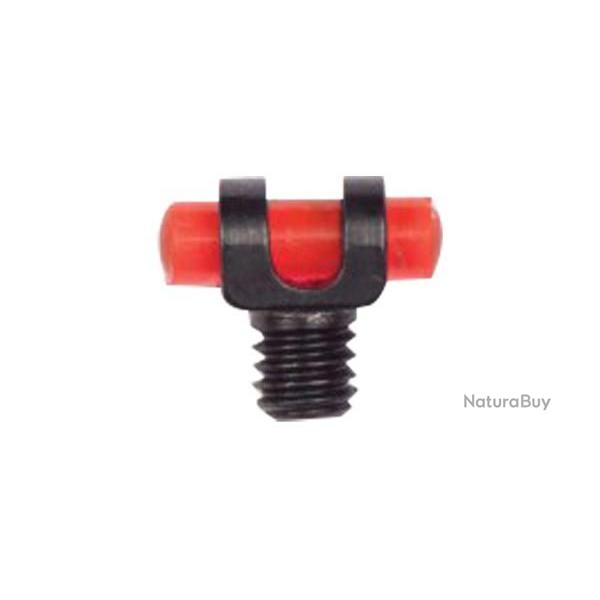 Guidon ajour� lumineux Rouge 2x6.5mm pour arme de chasse - filetage 3mm -