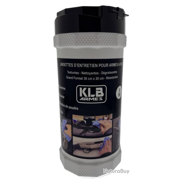 Lingettes d'entretien pour armes � feu - Grand format Pot de 80 Lingettes -