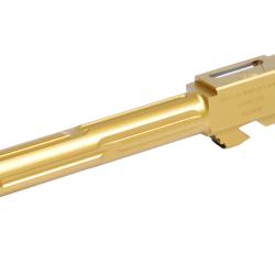 Canon VELOCITY DEFENSE BARREL FOR GLOCK 17 Gen 5 Non-filet&eacute; TiN (Gold)