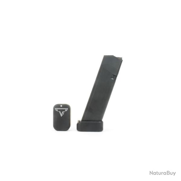 Talon de chargeur TTI For Glock 9/40 Full Size Magazines Noir Mat +3/4