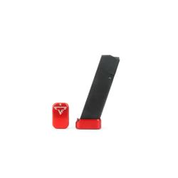 Talon de chargeur TTI For Glock 9/40 Full Size Magazines Rouge +3/4