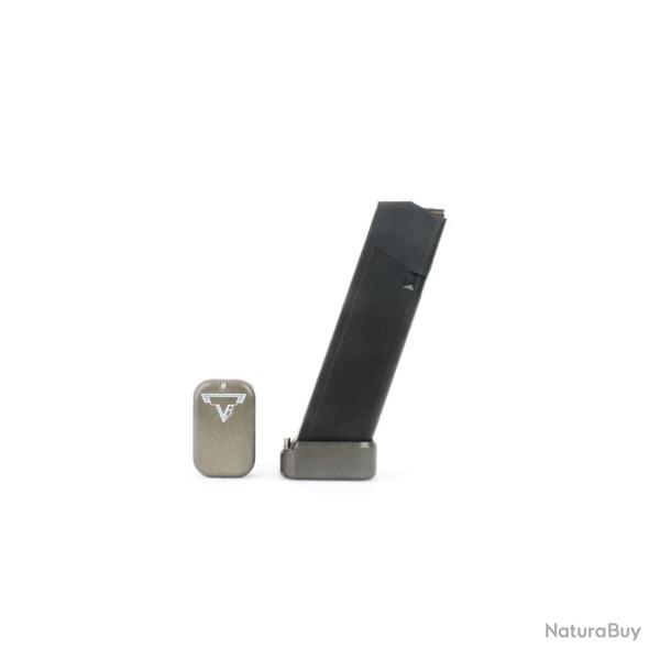 Talon de chargeur TTI For Glock 9/40 Full Size Magazines Gris Titane +3/4