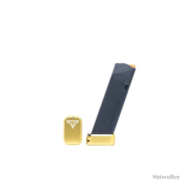 Talon de chargeur TTI For Glock 9/40 Full Size Magazines Gold +3/4