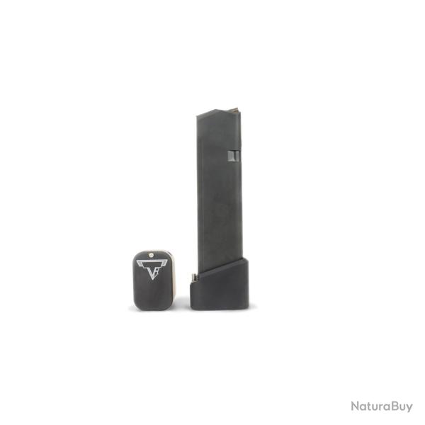 Talon de chargeur TTI For Glock 9/40 Full Size Magazines Noir Mat +5/6
