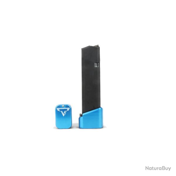 Talon de chargeur TTI For Glock 9/40 Full Size Magazines Bleu +5/6