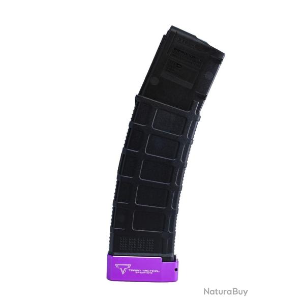 Talon de chargeur TTI +5/6 For AR 15 .223 30/40 Round PMAG Magazines Violet Titane