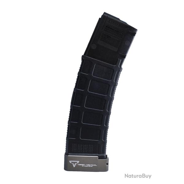 Talon de chargeur TTI +5/6 For AR 15 .223 30/40 Round PMAG Magazines Gris Titane