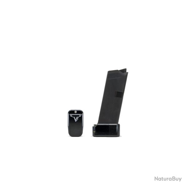 Chargeur TTI +2 Base Pad For Glock 42 .380 OEM Magazines Noir