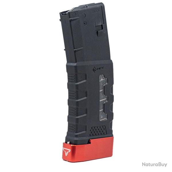 Talon de chargeur TTI +5 for MFT AR15 Magazine Rouge