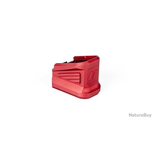 ZEV EXTENSION DE CHARGEUR Aluminium +5 POUR GLOCK 9MM - ROUGE