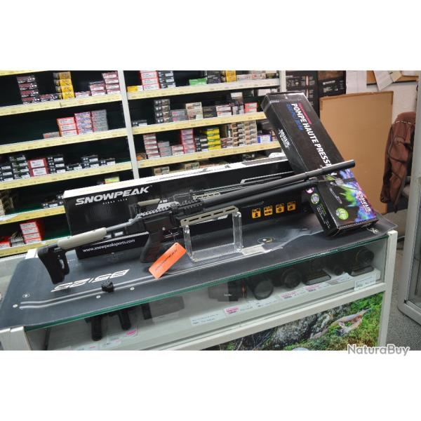 PACK CARABINE PCP SNOWPEAK API000 MERCURY CALIBRE 5.5 EN 19.9JOULES  + POMPE DE REMPLISSAGE  NEUVE