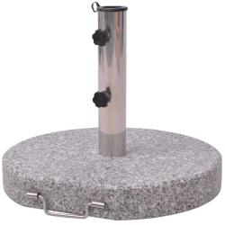 Pied de parasol en granit et acier inoxydable 45 cm 30 kg avec poign&eacute;e transportable style moderne