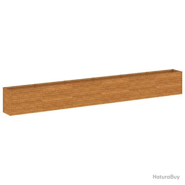 Jardini�re sur�lev�e carr�e d�corative 578 x 50 x 69 cm espace g�n�reux ext�rieur en acier corten r
