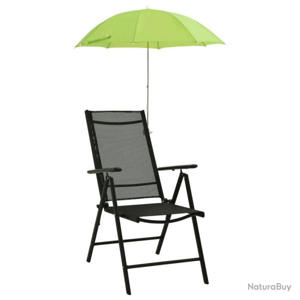 Lot de 2 parasols de chaise de camping l�ger pratique 105 cm en polyester vert 02_0045943