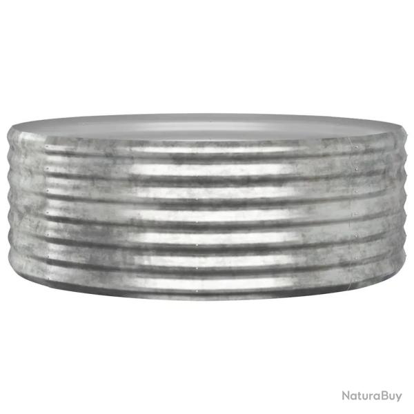 Lit sur�lev� de jardin ronde ext�rieur 100 x 100 x 36 cm finition thermolaqu�e en acier galvanis� a