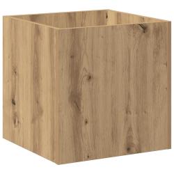 Jardini&egrave;re carr&eacute;e design moderne d&eacute;corative salon chambre 40 x 40 x 40 cm en bois d'ing&eacute;nierie ch&ecirc;n