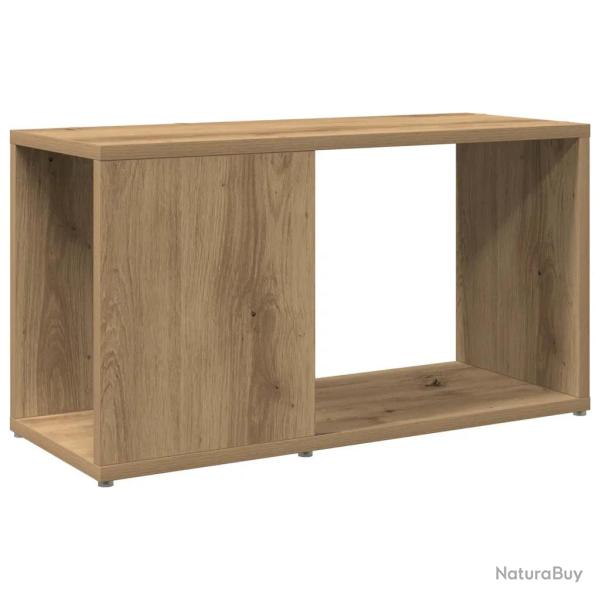 Meuble TV pratique bois d'ing�nierie avec espace de rangement 60 x 24 x 32 cm style moderne en bois