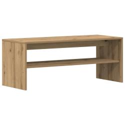 Meuble TV avec grand espace de rangement salon 100 x 40 x 40 cm en bois d'ing&eacute;nierie ch&ecirc;ne artisana
