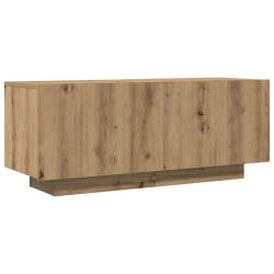 Meuble TV en bois d'ing&eacute;nierie ch&ecirc;ne artisanal 100 x 35 x 40 cm avec &eacute;l&eacute;ments modulables design &eacute;l&eacute;