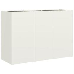 Jardini&egrave;re moderne design pour jardin balcon 120 x 40 x 80 cm avec fond ouvert esth&eacute;tique en acier