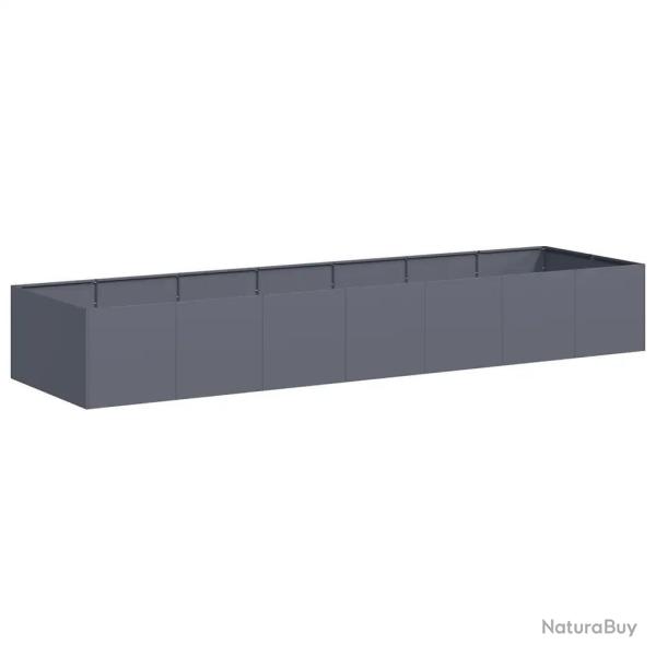 Jardini�re moderne design pour jardin balcon 280 x 80 x 40 cm haute stabilit� en acier anthracite 0