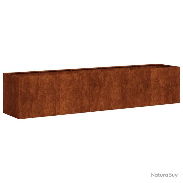 Jardini�re rectangulaire en acier inoxidable pour jardin balcon 200 x 40 x 40 cm design moderne fin
