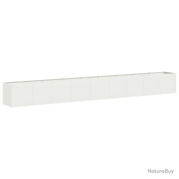 Jardini�re moderne pour ext�rieur 360 x 40 x 40 cm avec fond ouvert stabilit� accrue en acier lamin