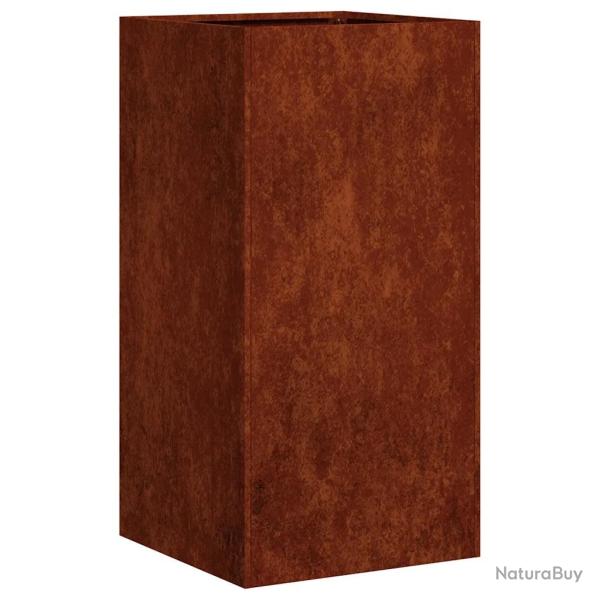 Jardini�re en acier r�sistant aux intemp�ries fond ouvert 40 x 40 x 80 cm pour jardin terrasse d�co