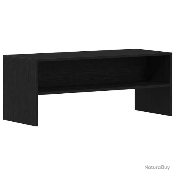 Meuble TV pratique avec grand espace de rangement 100 x 40 x 40 cm en bois d'ing�nierie ch�ne noir