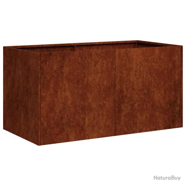 Jardini�re en acier r�sistante aux intemp�ries 80 x 40 x 40 cm pour ext�rieur d�coratif �l�gant sty