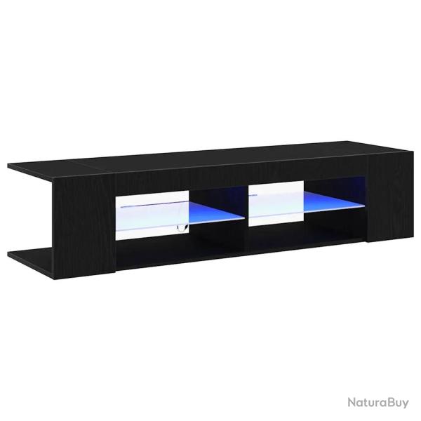 Meuble TV rectangulaire moderne avec �tag�res pratiques salon 135 x 39 x 30 cm en bois d'ing�nierie