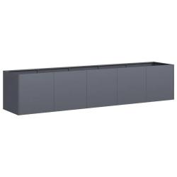 Jardini&egrave;re rectangulaire moderne pour jardin balcon 200 x 40 x 40 cm avec fond ouvert esth&eacute;tique en