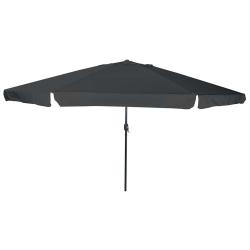 Parasol de jardin moderne pliable 395 x 395 x 245 cm ombre optimale style &eacute;pur&eacute; en polyester anthra