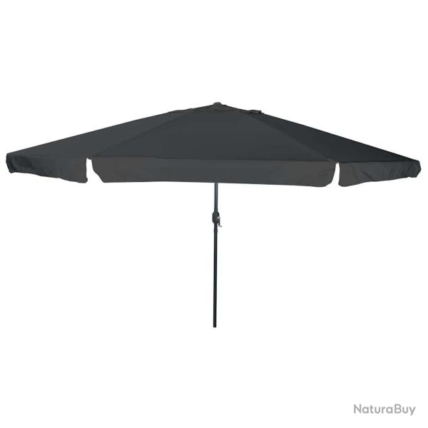 Parasol de jardin moderne pliable 395 x 395 x 245 cm ombre optimale style �pur� en polyester anthra