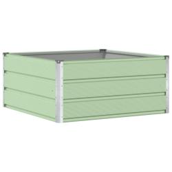 Jardini&egrave;re moderne design &eacute;pur&eacute; jardin terrasse 100 x 100 x 45 cm en acier vert pastel 02_0059256