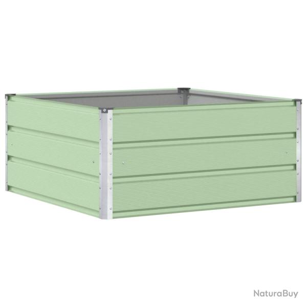 Jardini�re moderne design �pur� jardin terrasse 100 x 100 x 45 cm en acier vert pastel 02_0059256